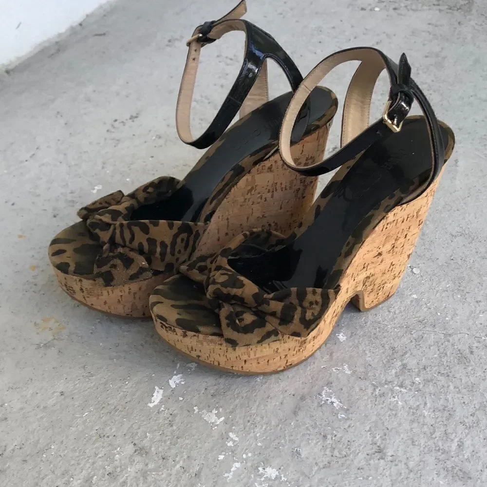 Jimmy Choo Patent Leather w/ leopard print
